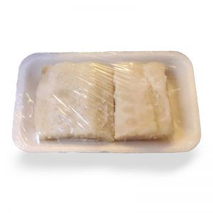 Tacos de bacalao de lomo sin piel ni espinas.