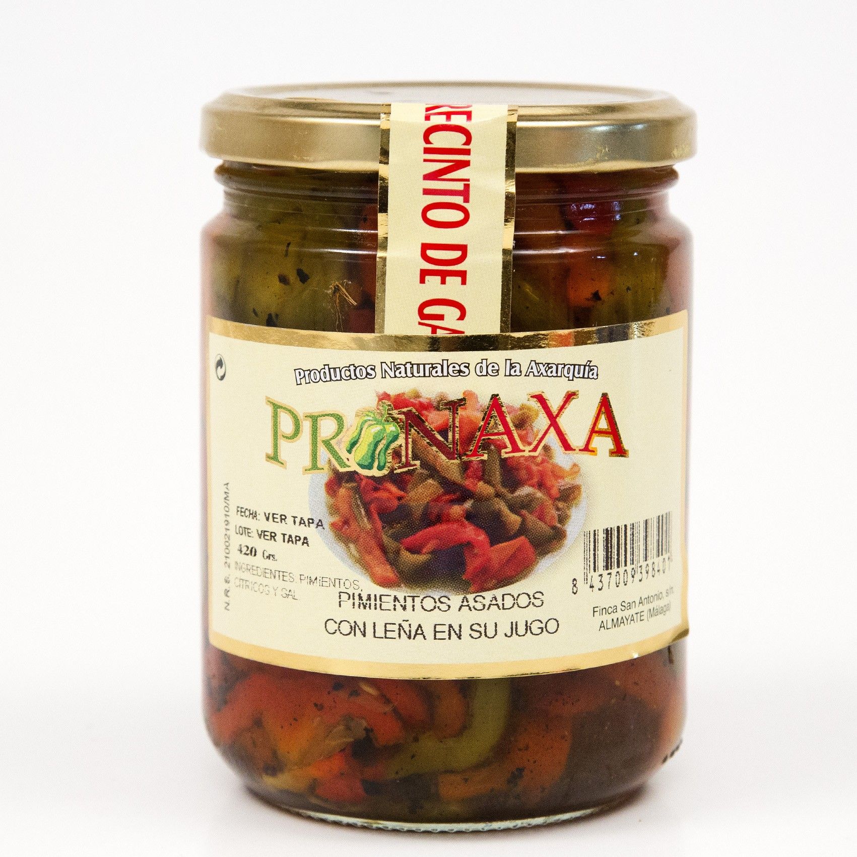 Pimientos asados leña Pronoxa 470grs