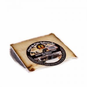 Cuña de queso de oveja curado al ajo negro Pinto Extremeño
